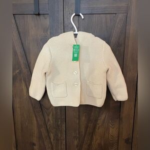 Baby GAP Knit Button Up Sweater With Hood